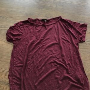rag and bone maroon loose fitting shirt